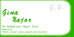 gina major business card